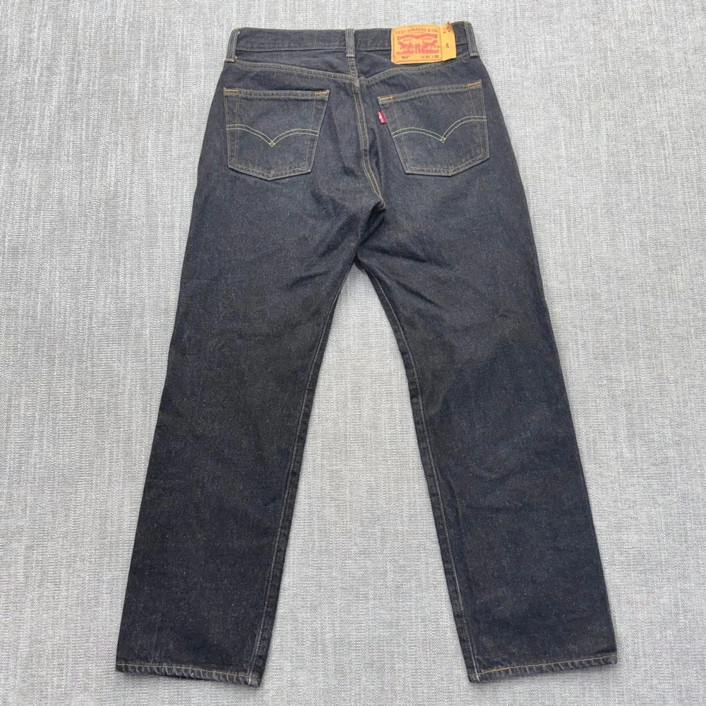 Levi's 501 Original Fit Button Fly Jeans 31x30 Dark Indigo Rigid Denim Made 2018